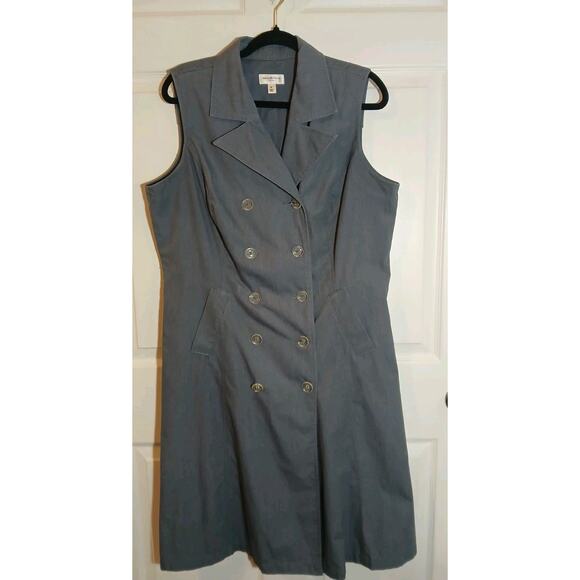 Isaac Mizrahi For Target Shirt Dress Button Up Sleeveless Gray XL - Picture 3 of 10
